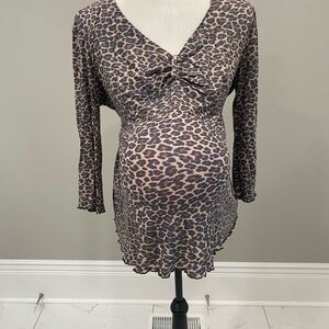 Motherhood Animal Print Maternity Blouse